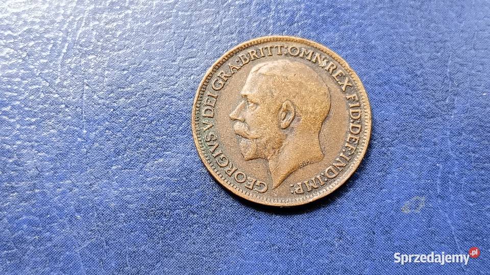 Stare monety 1 farthing 1915 Anglia Lesko