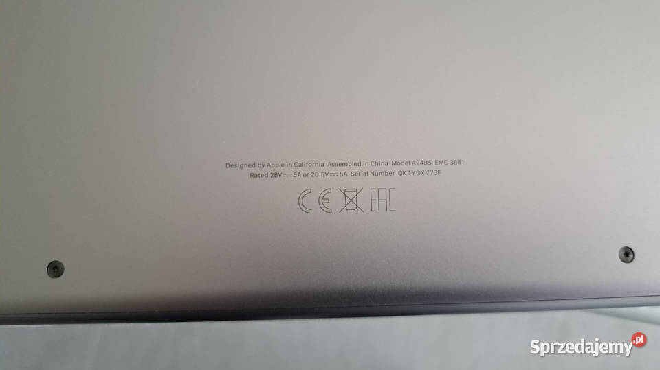 MacBook Pro 16 2023 M1 Pro 16 GB 512 GB A2485 Warszawa