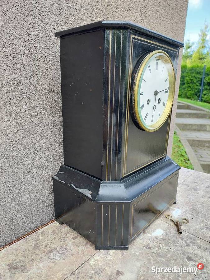 Zabytkowy zegar kominkowy francuski Samuel Marti Tczew