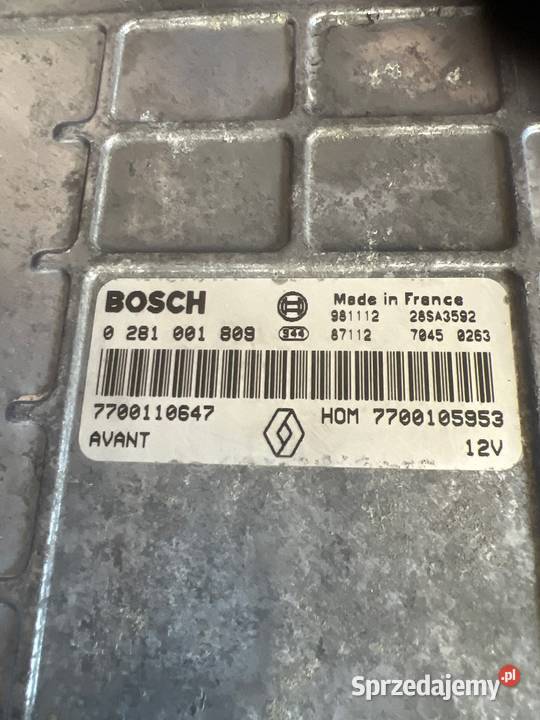 Komputer silnika renault 7700105953 osobowe wielkopolskie Margonin