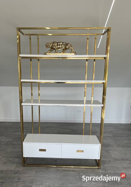 Regał złoty ze stali nierdzewnej Anew White Golkowice