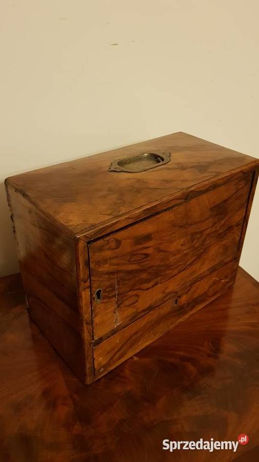 Humidor kasteta na cygara biedermeier XIX wiek Orneta