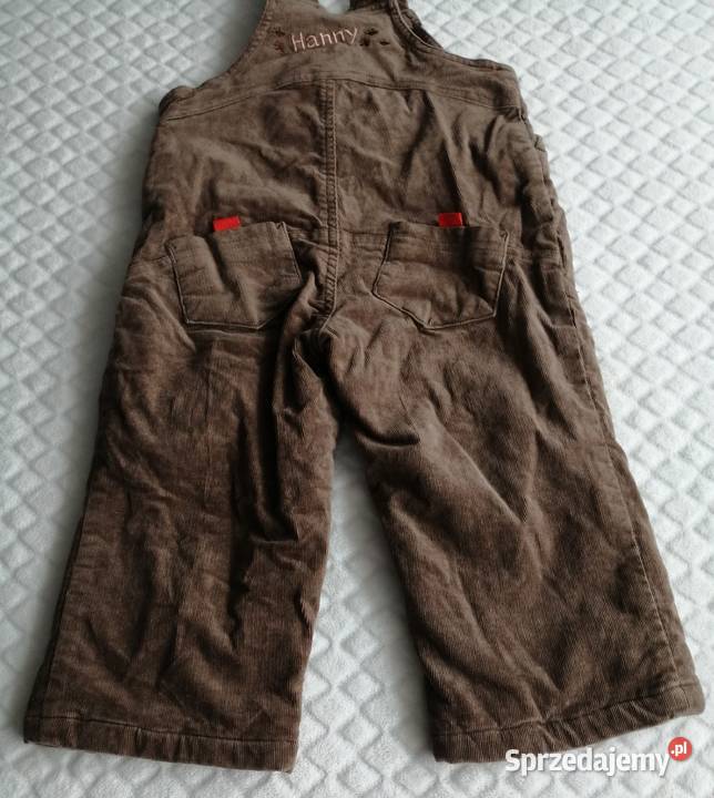 Ogrodniczki sztruksowe ocieplane polarem 98 śląskie