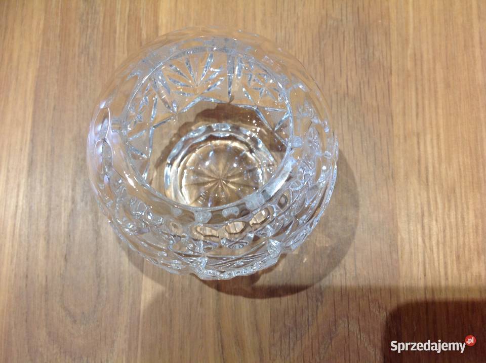 Wazon Wazonik Kryształowy Kula Vintage Nowa Sól