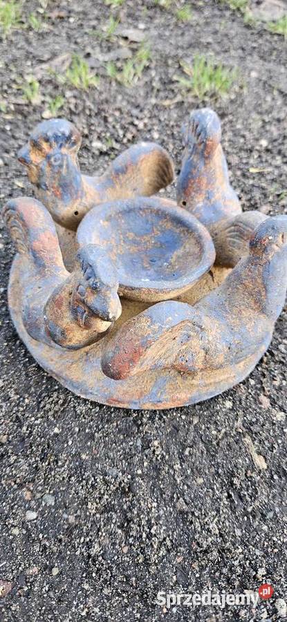 Stare metalowe zabytkowe poidełko ptaków Budki lęgowe i karniki zachodniopomorskie