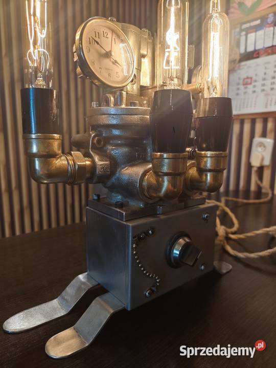 Lampa nocna streampunk Rękodzieło