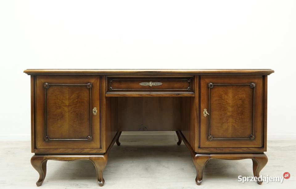 Dwustronne biurko chippendale z lat 40tych