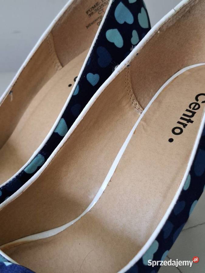 Czółenka 39 obcasy Centro szpilki buty damskie niebieski Kraków