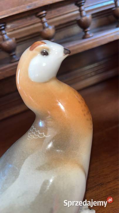 Figurka Kuropatwa Sygn Łomonosow Made in Gdańsk