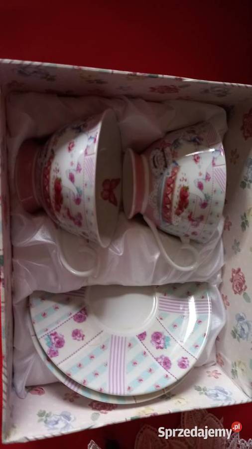 Komplet dwie porcelana ręcznie malowane Cudo Warszawa