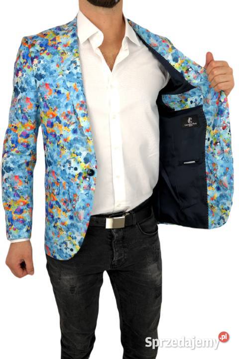 GIOVANNI PERA Marynarka Męska D622 Kolorowa Rozmiar 3XL wielkopolskie Ostrów Wielkopolski