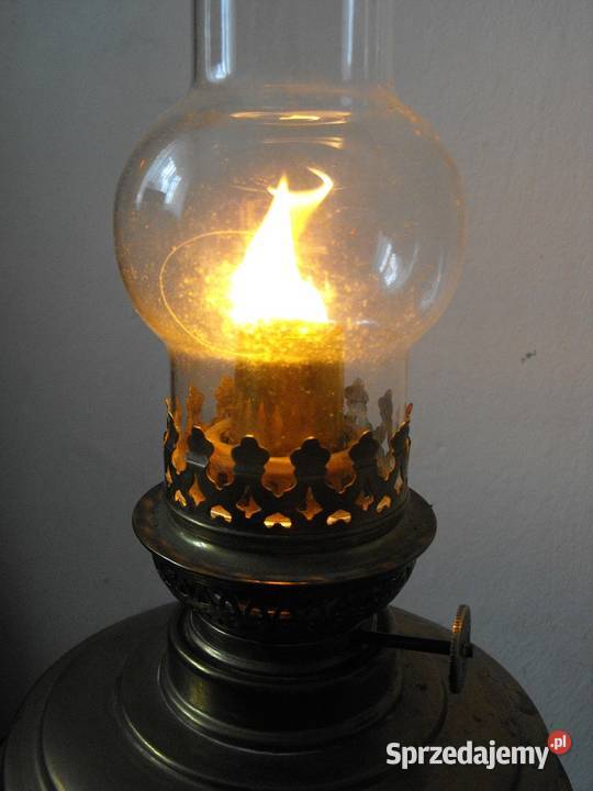 Mosiężna duża lampa naftowa sprawna Dostawa łódzkie Skierniewice sprzedam