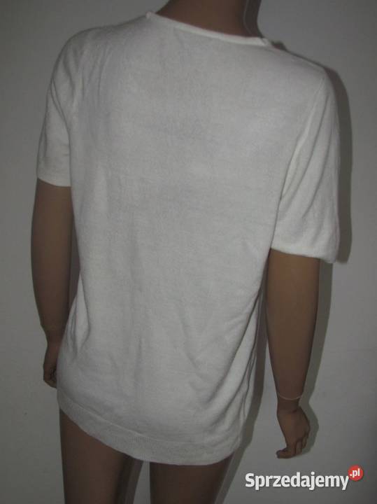 bluzeczka top sweterek kremowy rękaw LOVE Moda i Styl Zamość