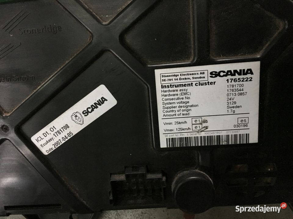 ZEGAR LICZNIK TACHO Scania 1765222 1781700