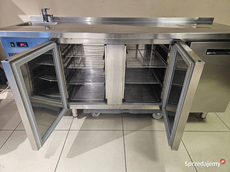 Stół chłodniczy 3 drzwiowy Dora Metal ze zlewem Pszczyna