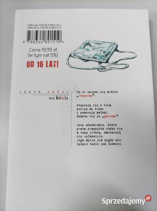 Tokyo Ghoul tom 1 manga Sui Ishida Toruń sprzedam