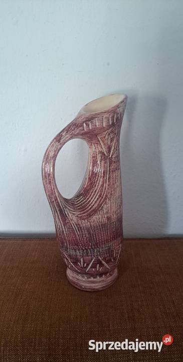 ceramiczny dzbanek ręcznie malowany Belgia