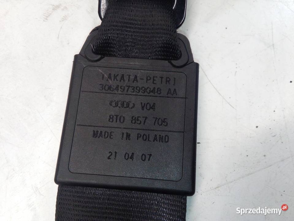 PAS BEZPIECZEŃSTWA AUDI A5 8T 8T0857705 ORYGINAŁ Pasy bezpieczeństwa Przystajń