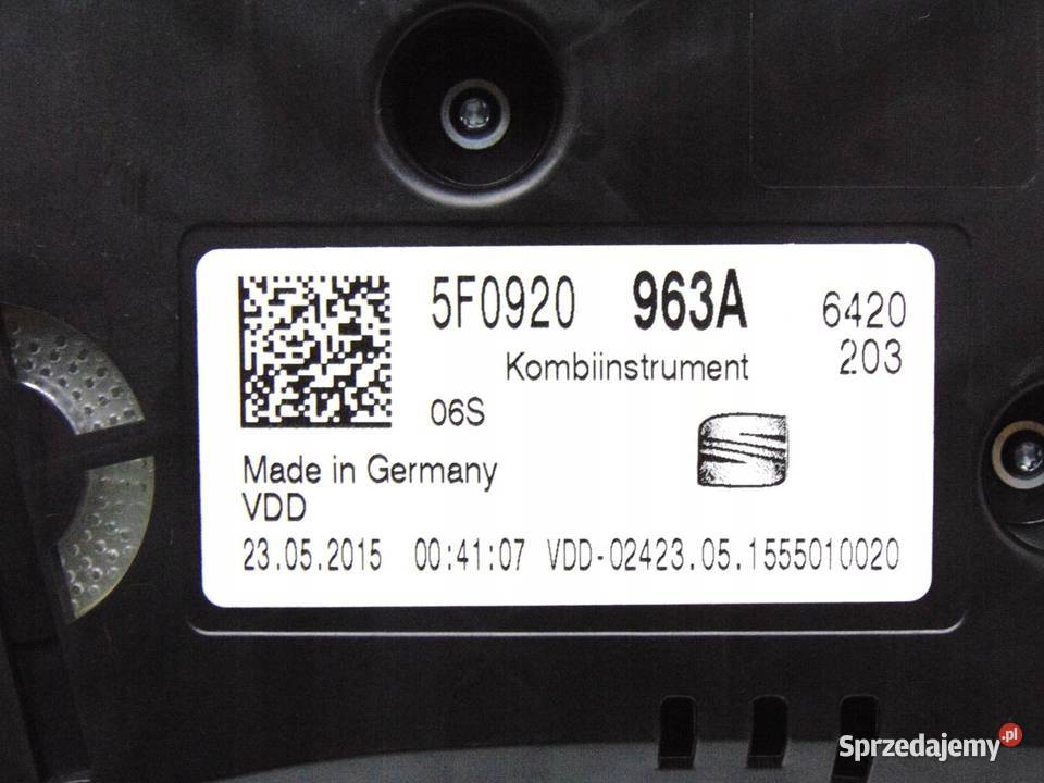 LICZNIK ZEGARY 20 TDI 5F0920963A SEAT LEON III Części samochodowe sprzedam
