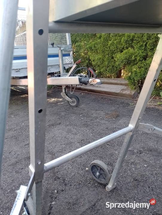 Drabina aluminiowa podest na schody ogród Pabianice