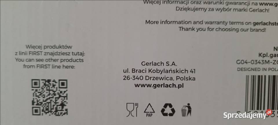 GERLACH First zestaw garnków z pokrywkami 6 Garnki i szybkowary Wyposażenie wnętrz warmińsko-mazurskie Ełk