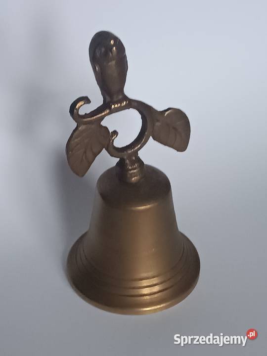 Mosiężny dzwonek ozdobny z motywem winorośli podkarpackie