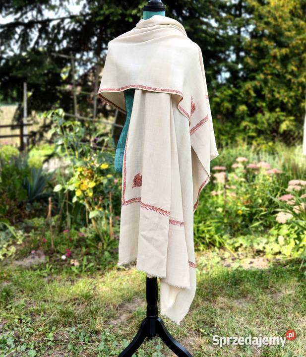 Szal orientalny indyjski haftowany haft paisley Szczecin