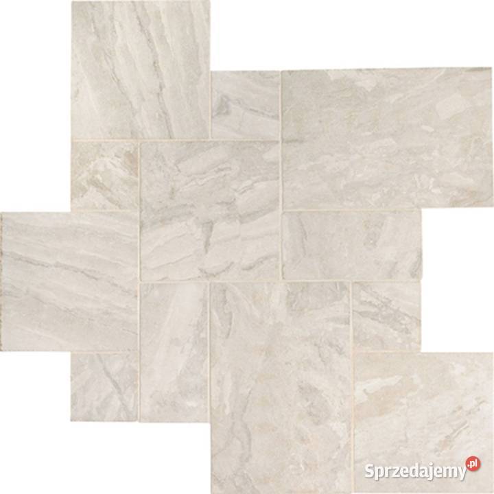 Płytki Marmur Queen Beige bębnowany komplet 0742