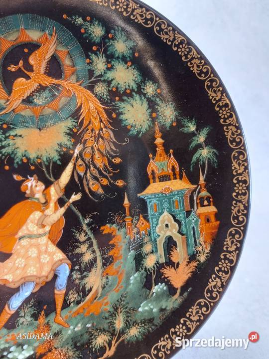 PORCELANOWY KOLEKCJONERSKI TALERZ Lomonosov Dobrzany