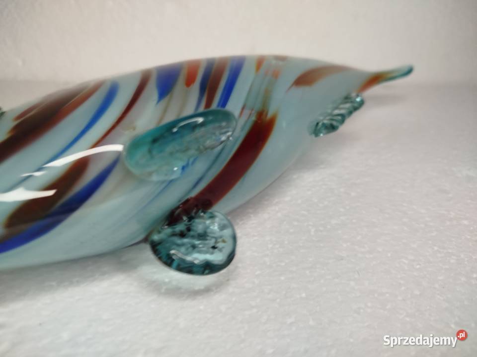Szklana Rybka PRL uszkodzona łódzkie Zgierz