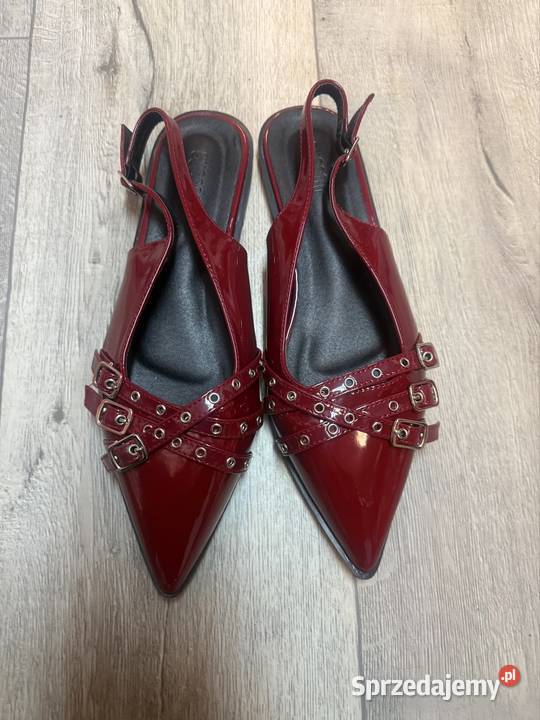 40 Bordowe czerwone baleriny wieczorowe z Kraków