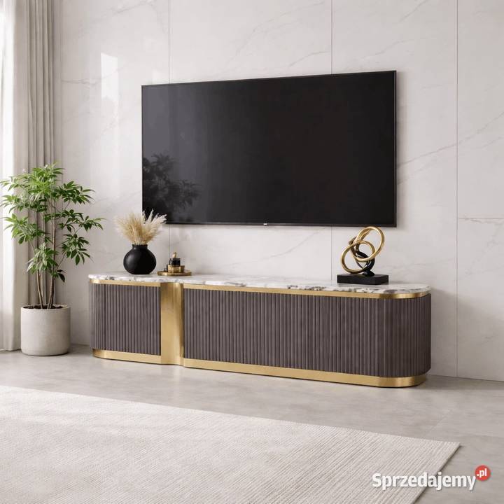 Komoda RTV złota Nutris Glamour Premium Nowy Sącz