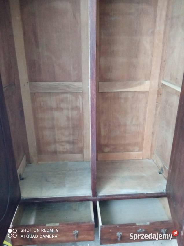 Elegancka Poniemiecka 2drzwiowa szafa ubraniowa