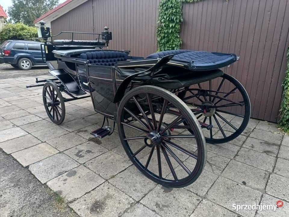 Glaslandauer Granatowy Lando Powóz Bryczka łódzkie Dobroń