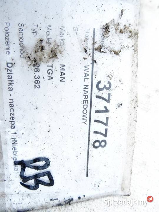 WAŁ NAPĘDOWY MAN TGA ciężarowe podkarpackie