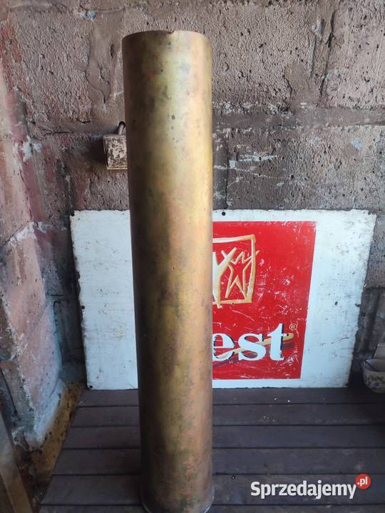 Duża łuska mosiężna 122 mm 1944 r Militaria