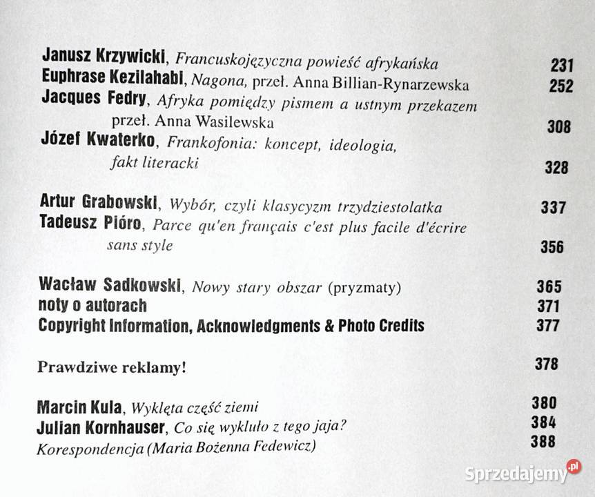 Literatura na świecie 12 330331 1999 sprzedam