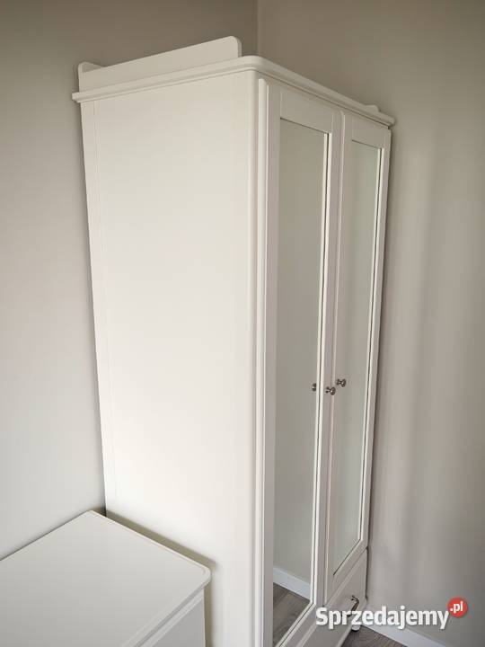 Szafa Ikea Tyssedal biała z lustrem i szufladą Gorzów Wielkopolski