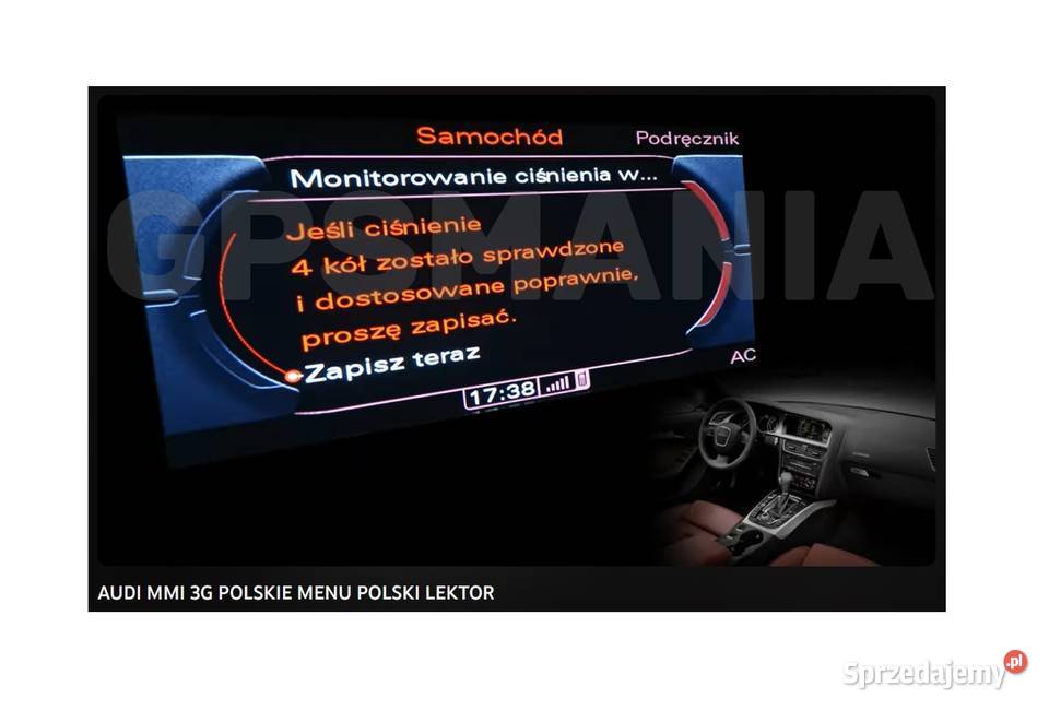 NAWIGACJA AUDI MMI 3G HIGH POLSKIE MENU POLSKI Łódź