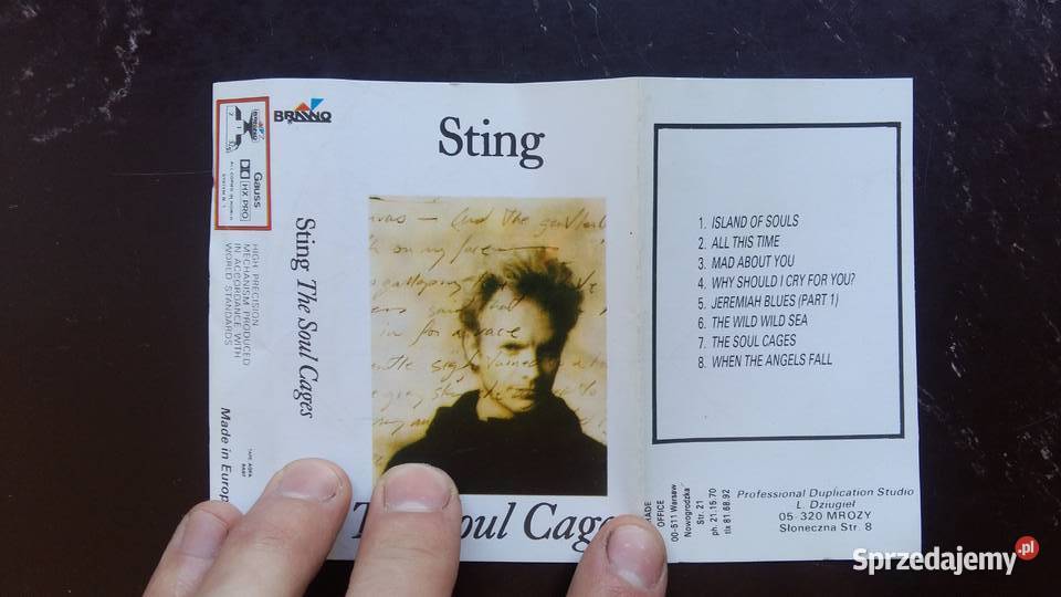 kaseta magnetofonowa Sting The soul cages Płyty i kasety