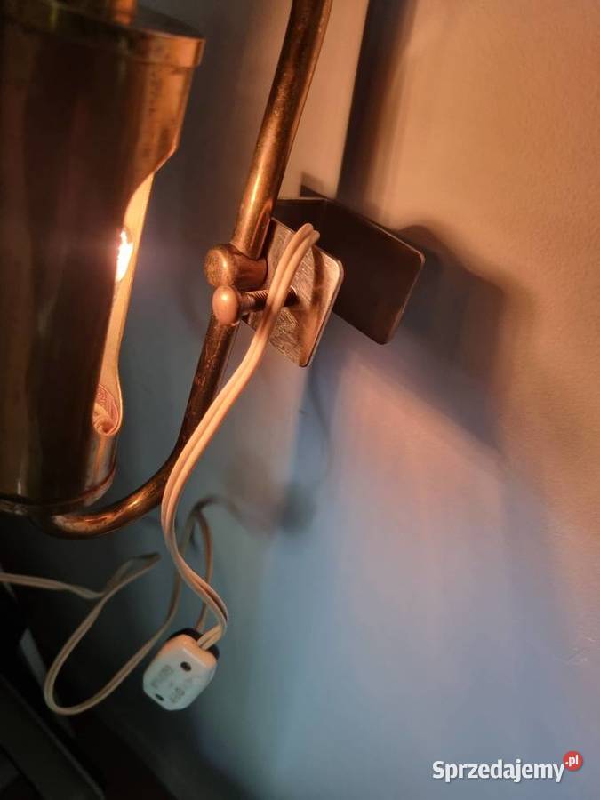 Kinkiet mosiężny lampa ścienna obraz pianino pomorskie Solnica