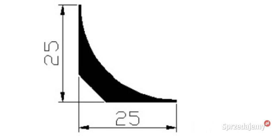 Listwa Wyobleniowa PVC 25x25 Młyniec Pierwszy