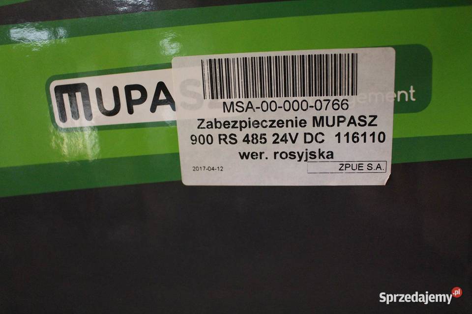 Zabezpieczenie MUPASZ 900 RS 485 24V DC 116110 Włoszczowa