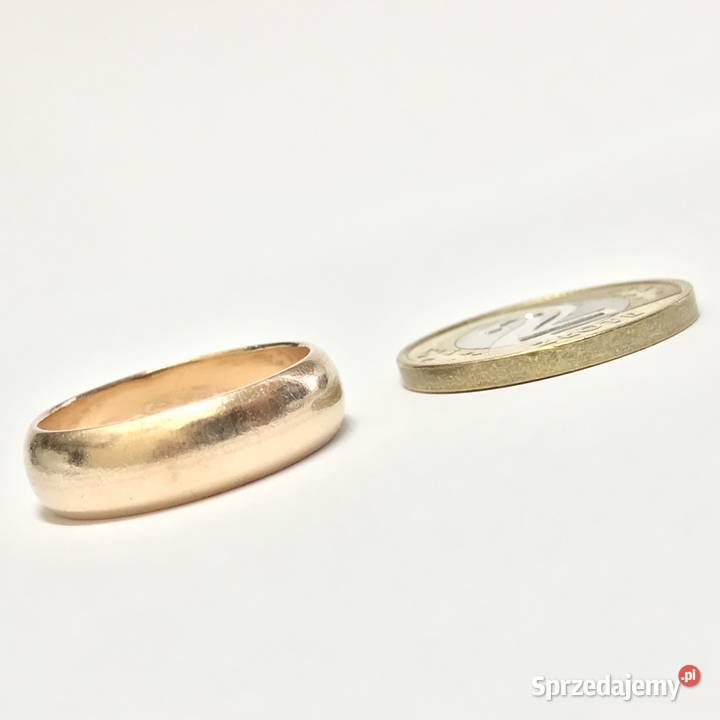 Złota OBRĄCZKA damska ŚLUBNA 14K cudna MASYWNA złote Warszawa