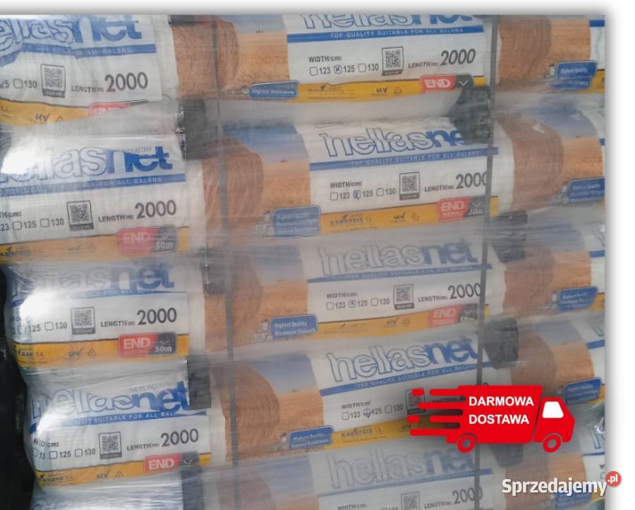 Siatka rolnicza Hellasnet 125x2000 do pras słomy Kałuszyn sprzedam