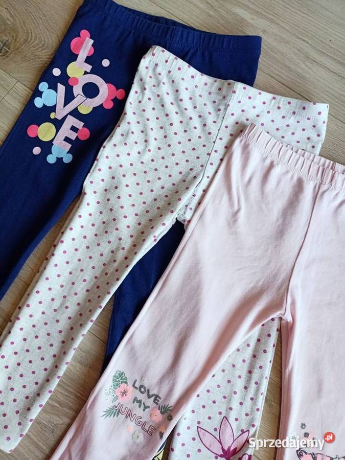 Legginsy getry dziewczęce 3pak 98 kolorowy Płock