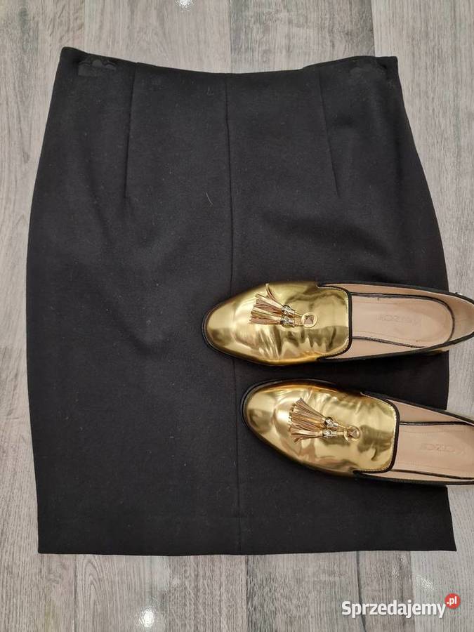 Czarna ołówkowa spodnica S Ołówkowa  Żywiec