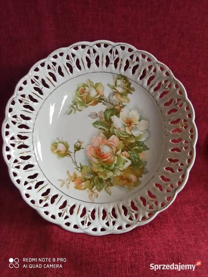Patera misa z ażurem Herbaciane Róże Biała Gdańsk