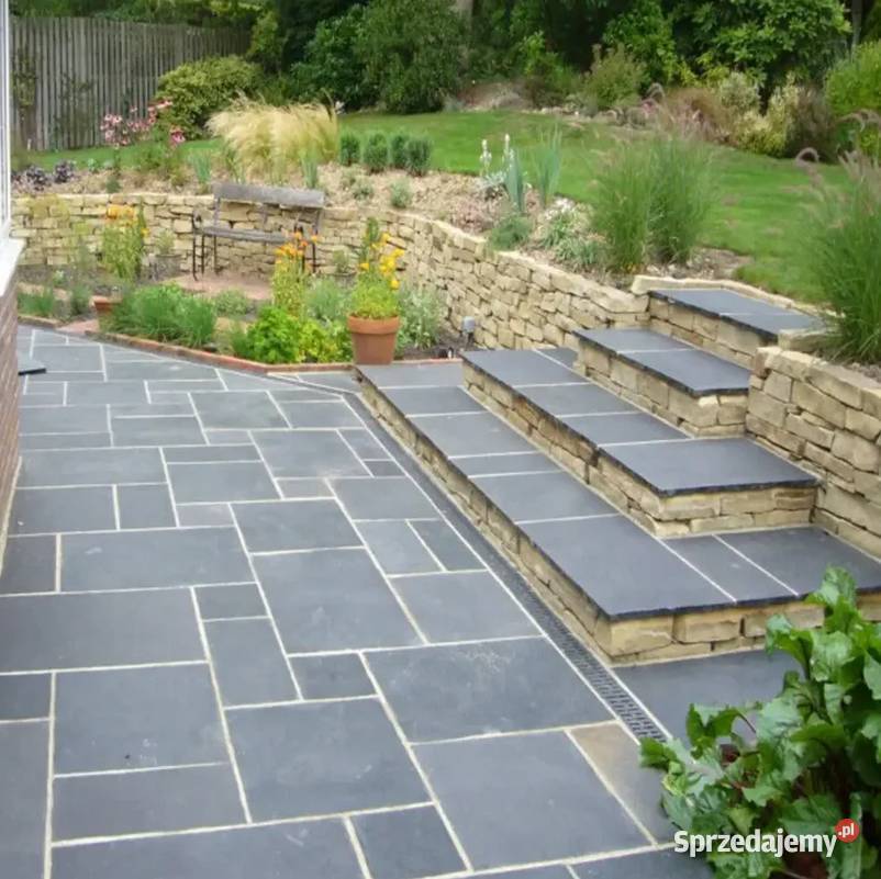 Płytki wapień Black Limestone bębnowane 60x60x22 Gdynia sprzedam