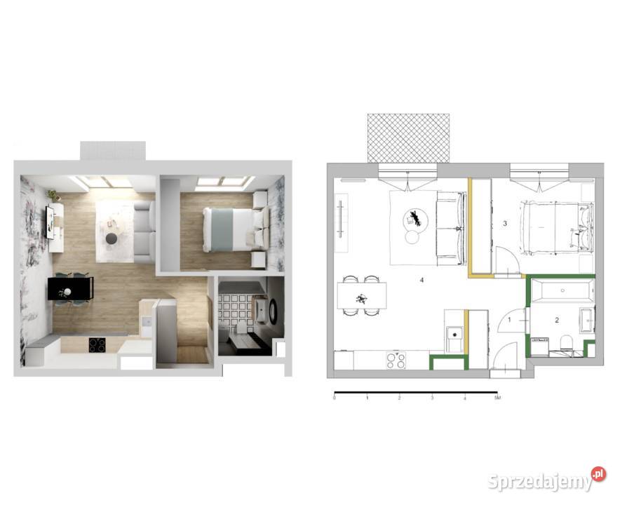 Nowoczesne 2pokojowe mieszkanie 449 m2 z 44.9m2 Krzeszowice sprzedam